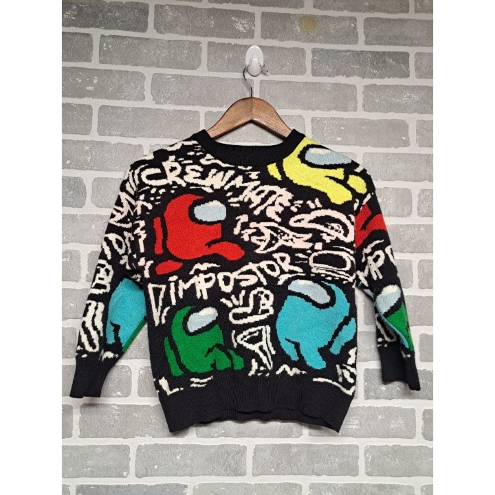 ZARA Boys Among Us Graphic‎ Pullover Knit Sweater Size 6-7